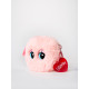 Glow Pink Furry Pouch Keyring
