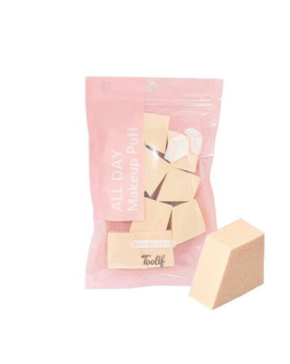 Toolif All Day Full Cover Wedge Puff 10P