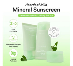abib HEARTLEAF MILD SUNSCREEN RELIEF TUBE SPF50+ PA++++ 50ml