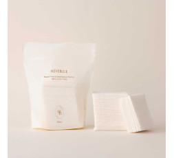 HEVEBLUE Bleach-free Biodegradable Stretchy 100% Cotton Pads 60ea